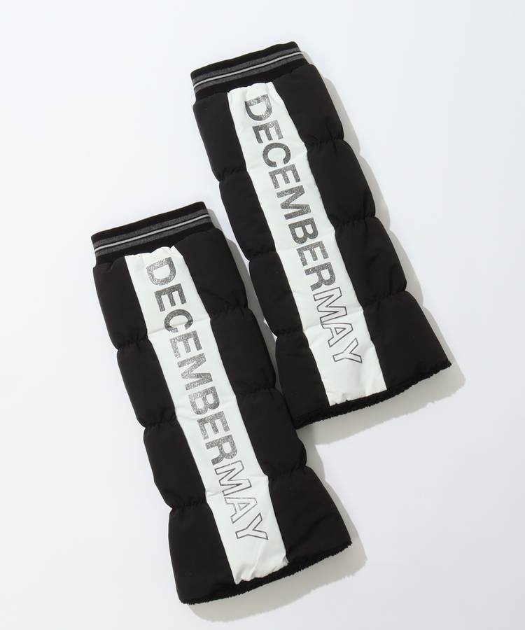 DM シャイニーロゴロング丈中綿レッグウォーマー