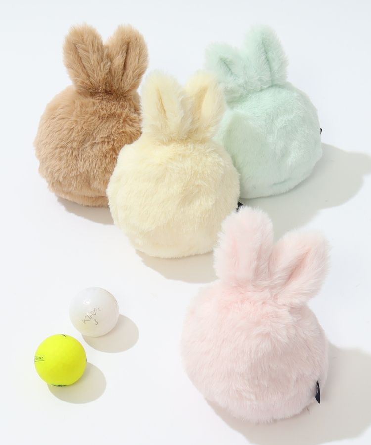 フェイクファーうさぎボールポーチ