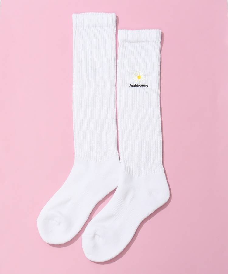 JB 【抗菌防臭】フラワー刺繍ルーズソックス