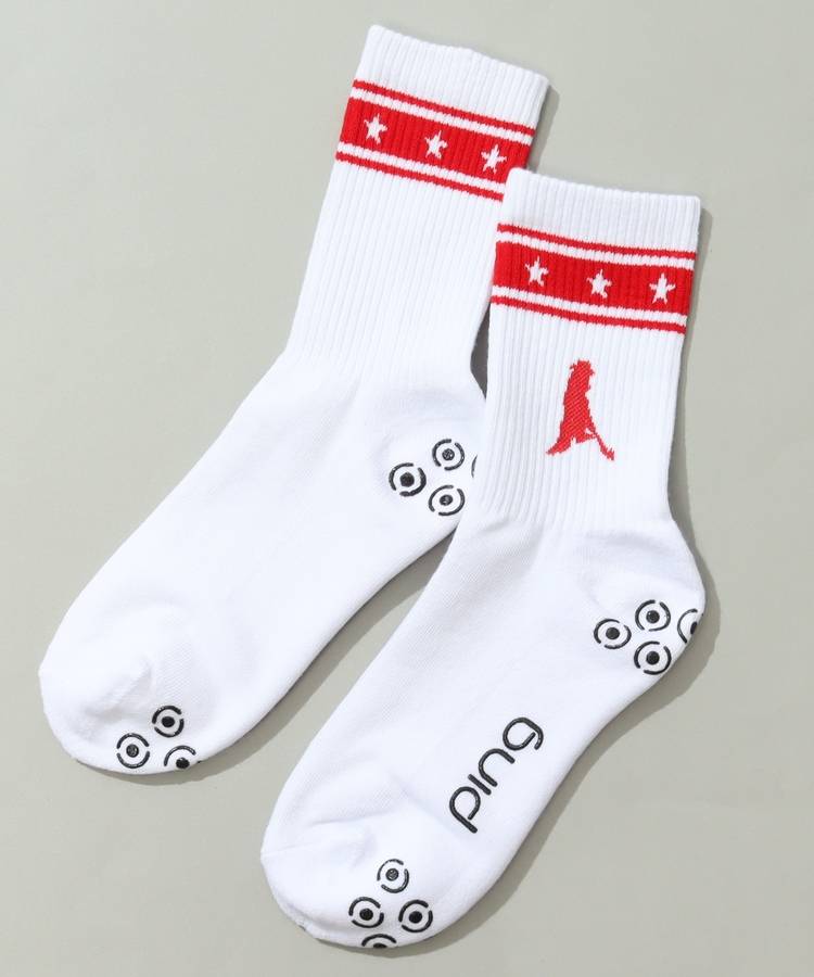 PN Mr.PINGラインミドルソックス