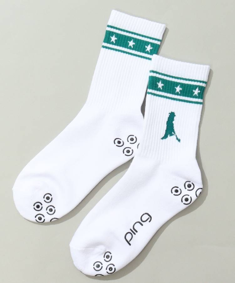 PN Mr.PINGラインミドルソックス