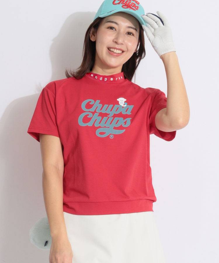 AP チュッパチャプス半袖モックネックシャツ