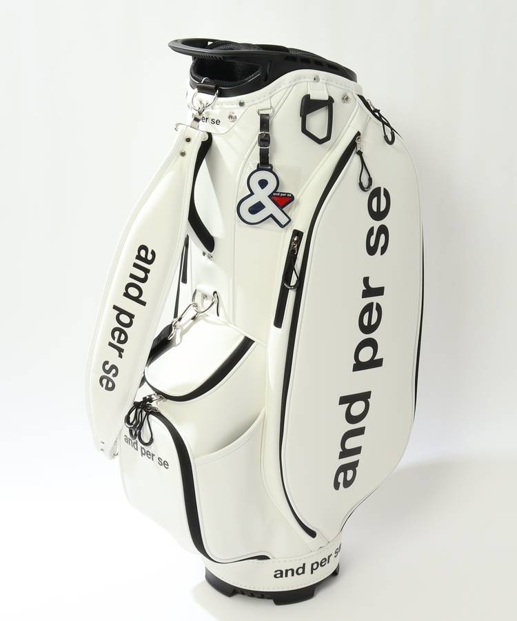 AP ロゴプリント合皮キャディバッグ