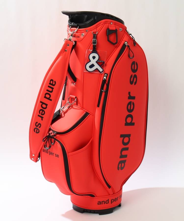 AP ロゴプリント合皮キャディバッグ