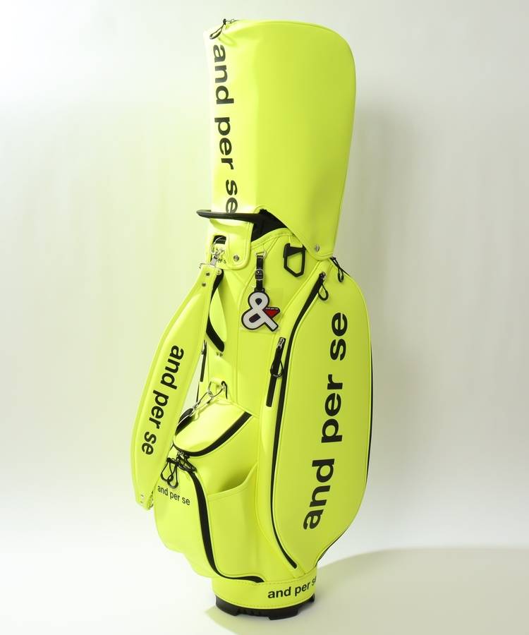 AP ロゴプリント合皮キャディバッグ