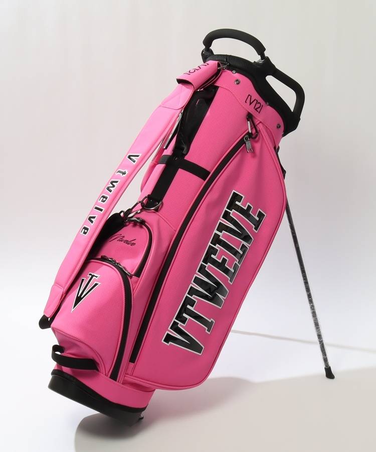 VI 合皮スタンドキャディバッグ(ピンク)