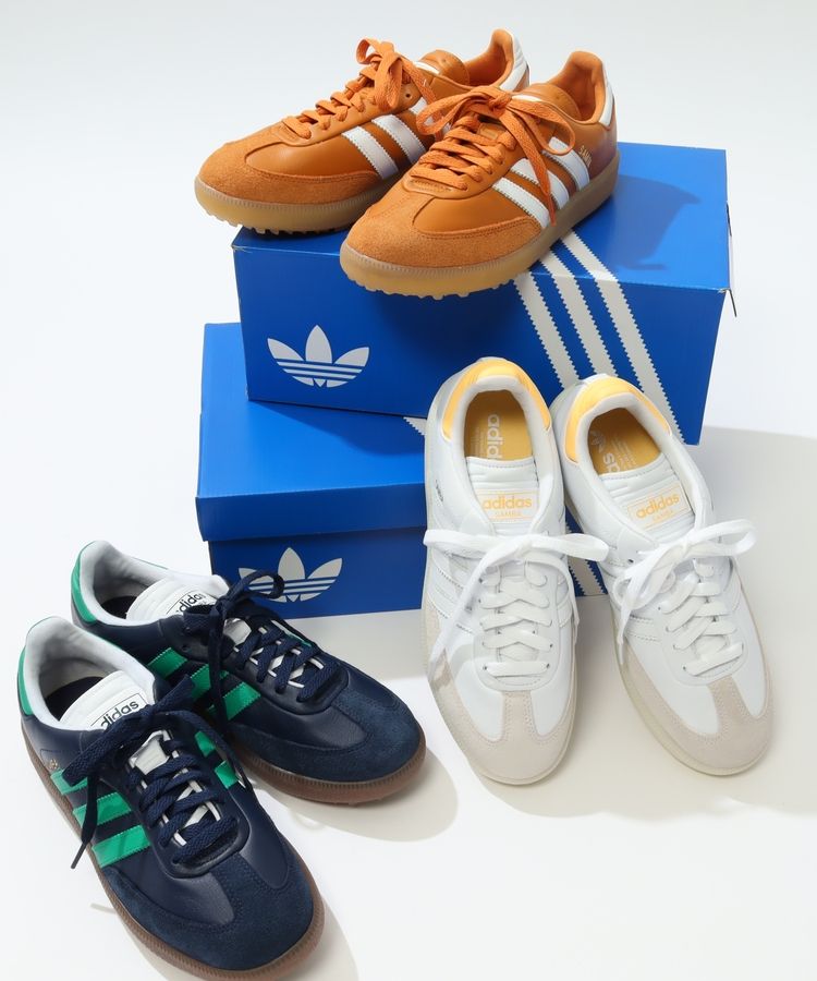 【SAMBA】スリーストライプスエード切替シューズ