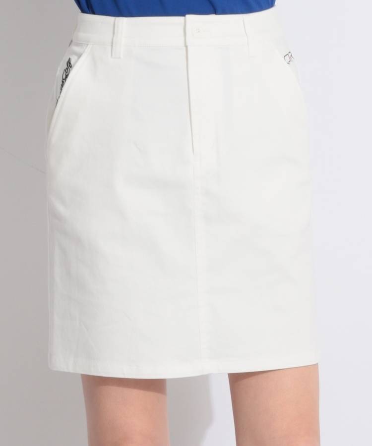 BE 【ストレッチ】ポケットロゴ刺繍スカート