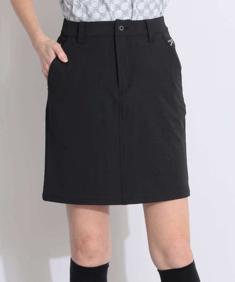 BE 【ストレッチ】ポケットロゴ刺繍スカート