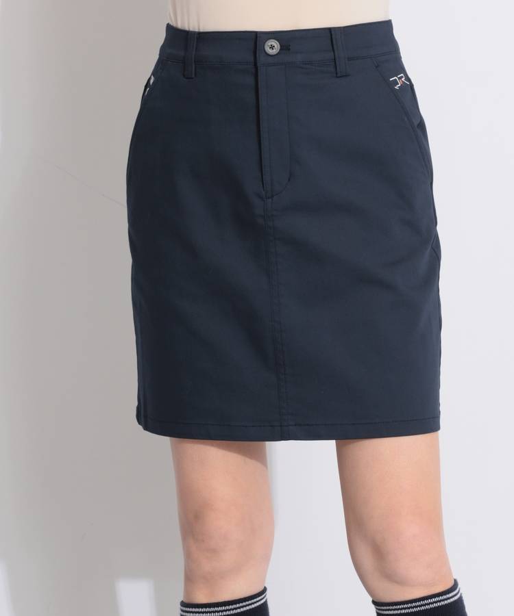 BE 【ストレッチ】ポケットロゴ刺繍スカート