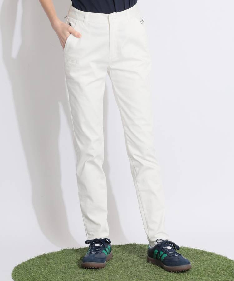 BE 【ストレッチ】ポケットロゴ刺繍ロングパンツ