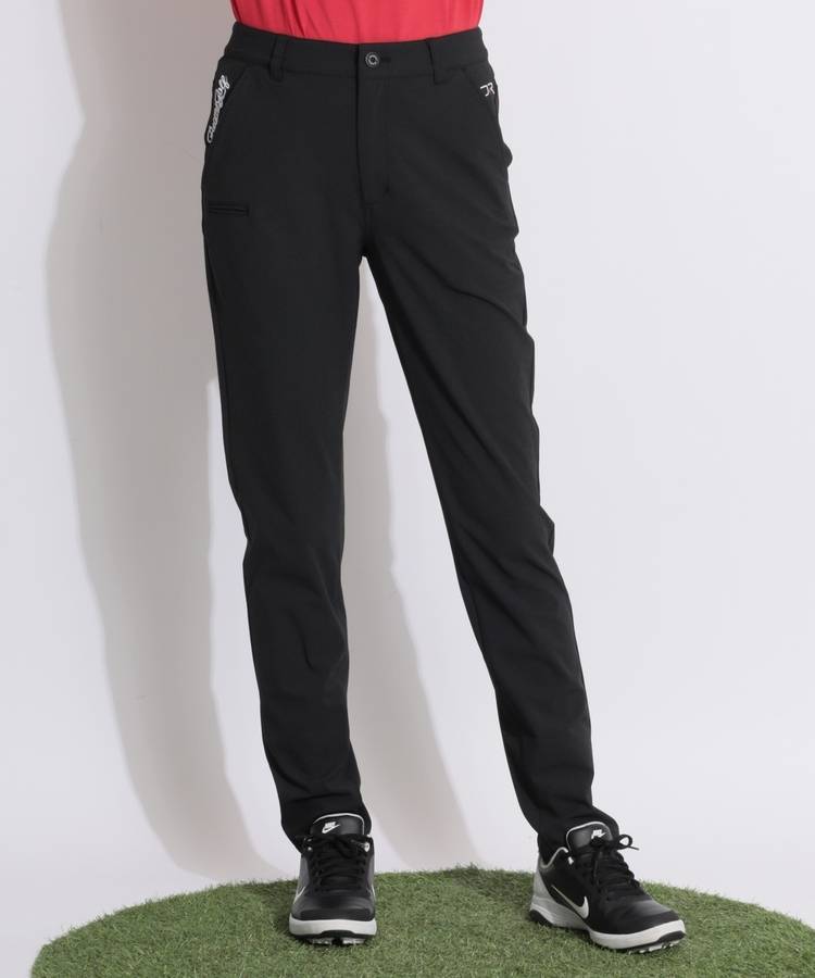 BE 【ストレッチ】ポケットロゴ刺繍ロングパンツ