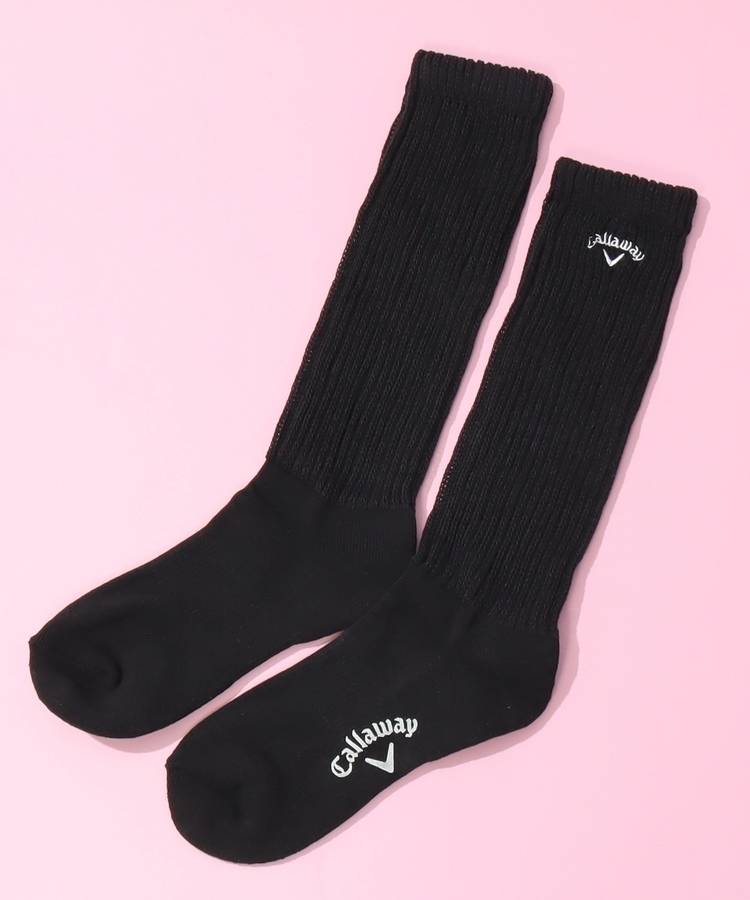 CA 【抗菌防臭】サイドロゴミドル丈ルーズソックス