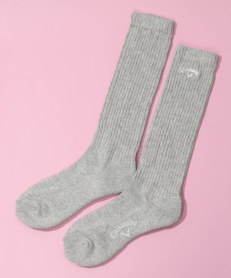 CA 【抗菌防臭】サイドロゴミドル丈ルーズソックス