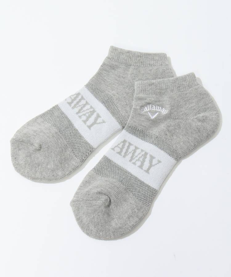 CA 【抗菌防臭】微メッシュロゴアンクルソックス