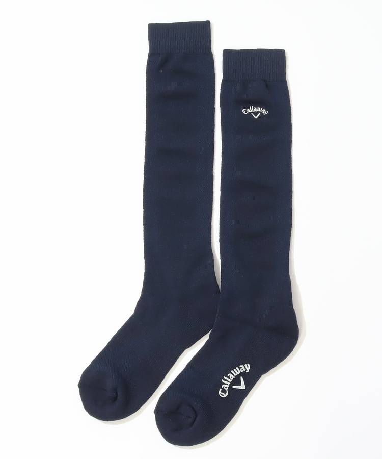 CA 【抗菌防臭】サイドロゴメッシュ切替ハイソックス