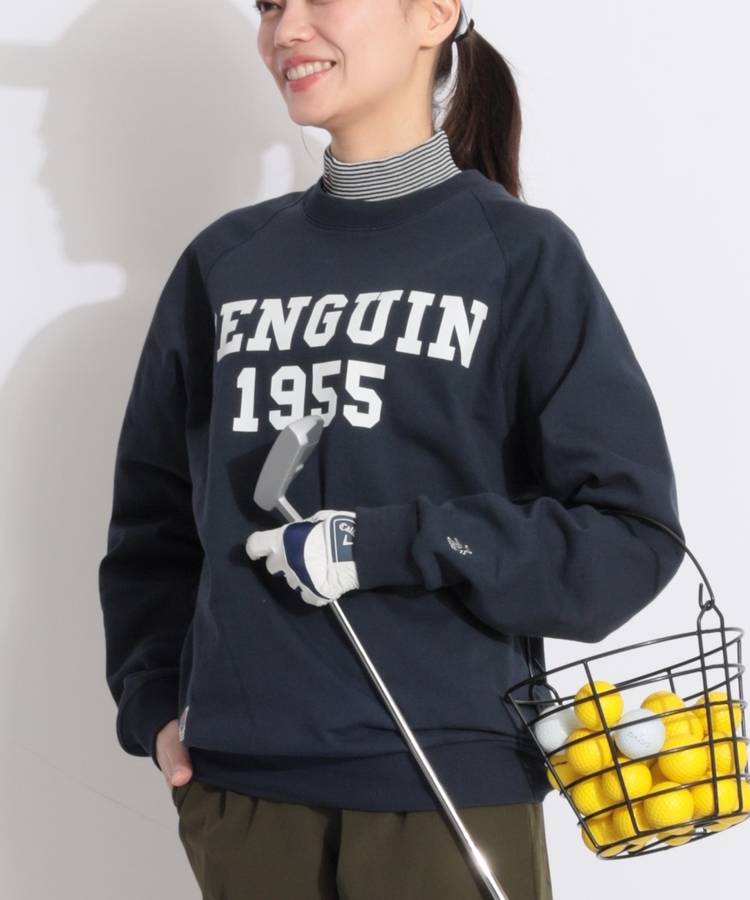 PM 【ユニセックス】ロゴプリントスウェットプルオーバー