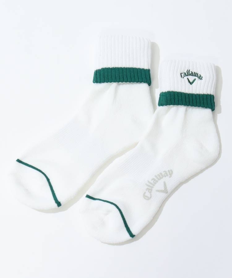 CA 【抗菌防臭】折り返しリブミドルソックス