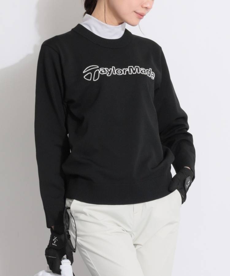 TG 【ストレッチ】チェーンステッチロゴライトニット