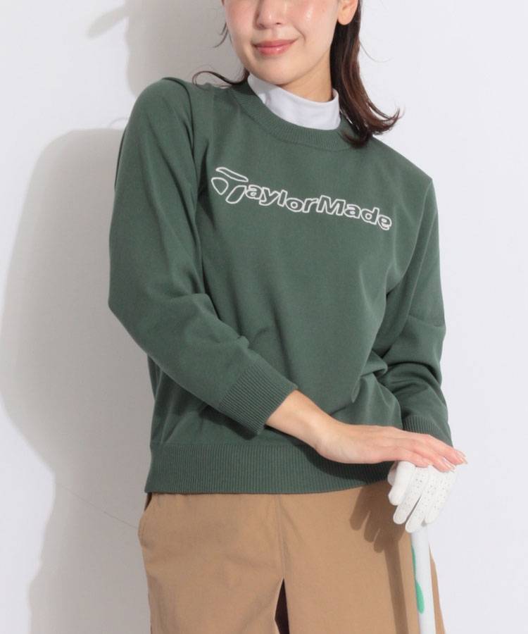 TG 【ストレッチ】チェーンステッチロゴライトニット