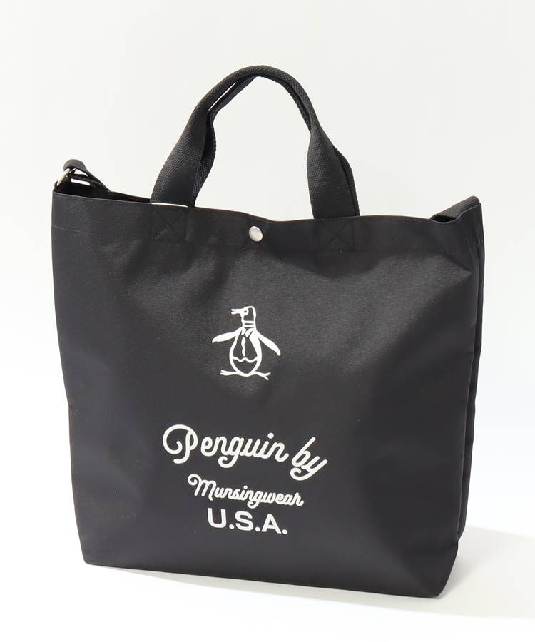 PM ロゴプリント2WAYトートバッグ