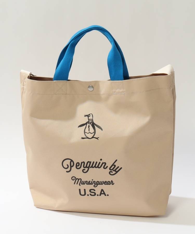 PM ロゴプリント2WAYトートバッグ