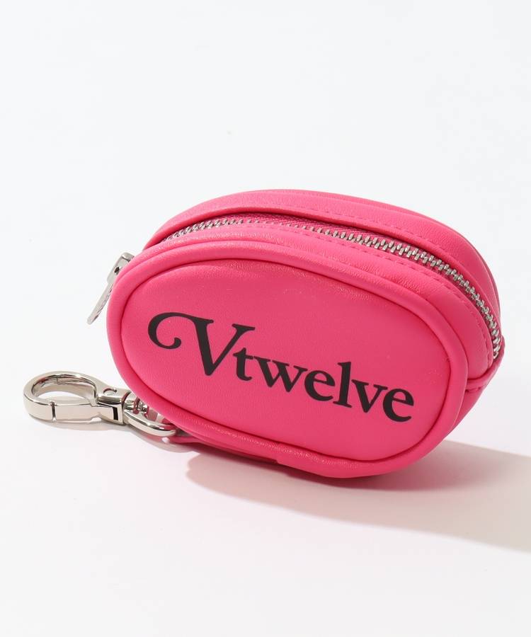 VI ロゴプリント合皮ボールポーチ