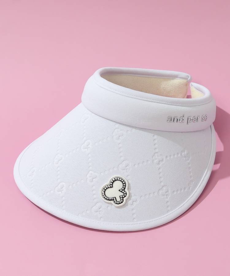 AP 【接触冷感UV】アーガイル柄クリップサンバイザー