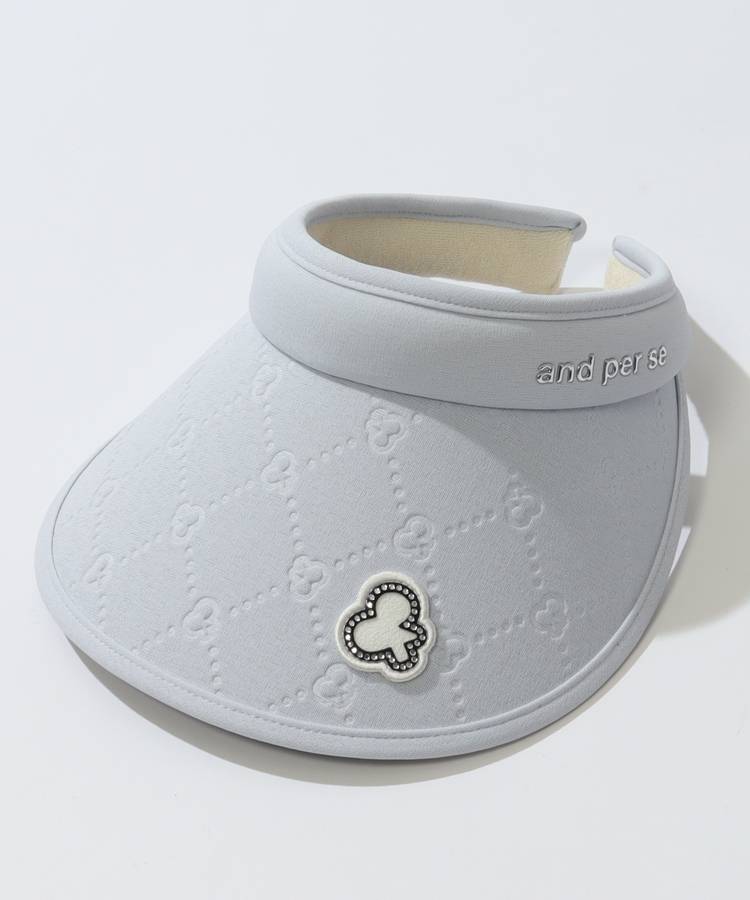 AP 【接触冷感UV】アーガイル柄クリップサンバイザー