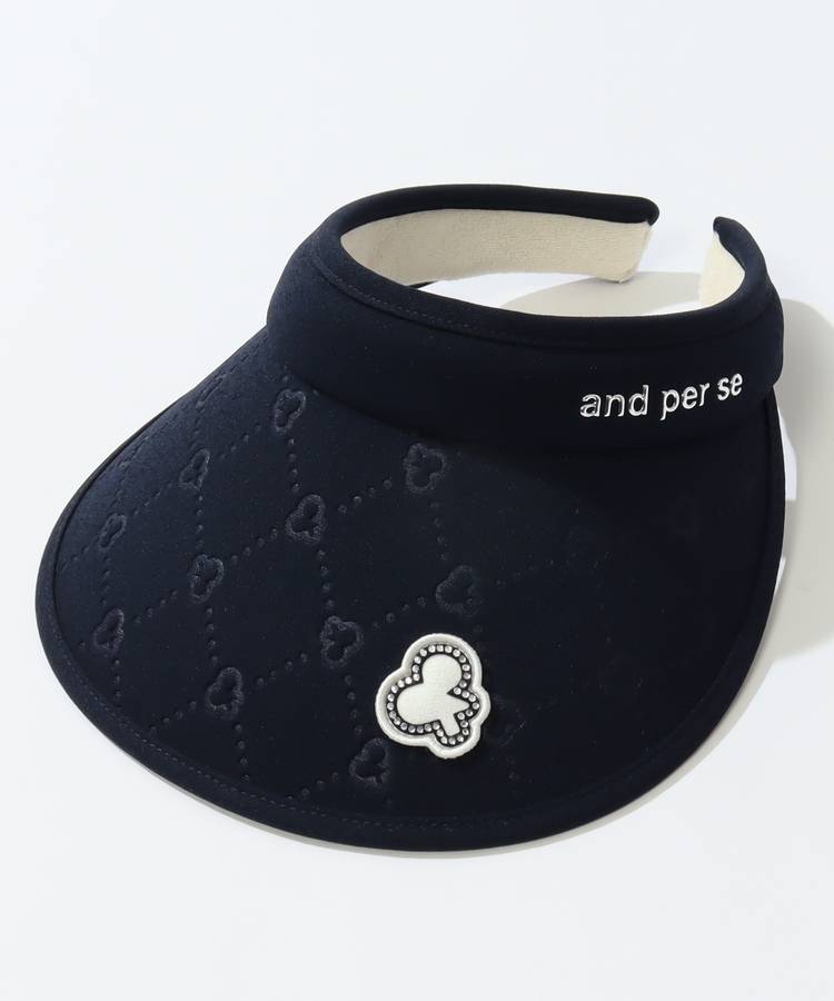 AP 【接触冷感UV】アーガイル柄クリップサンバイザー