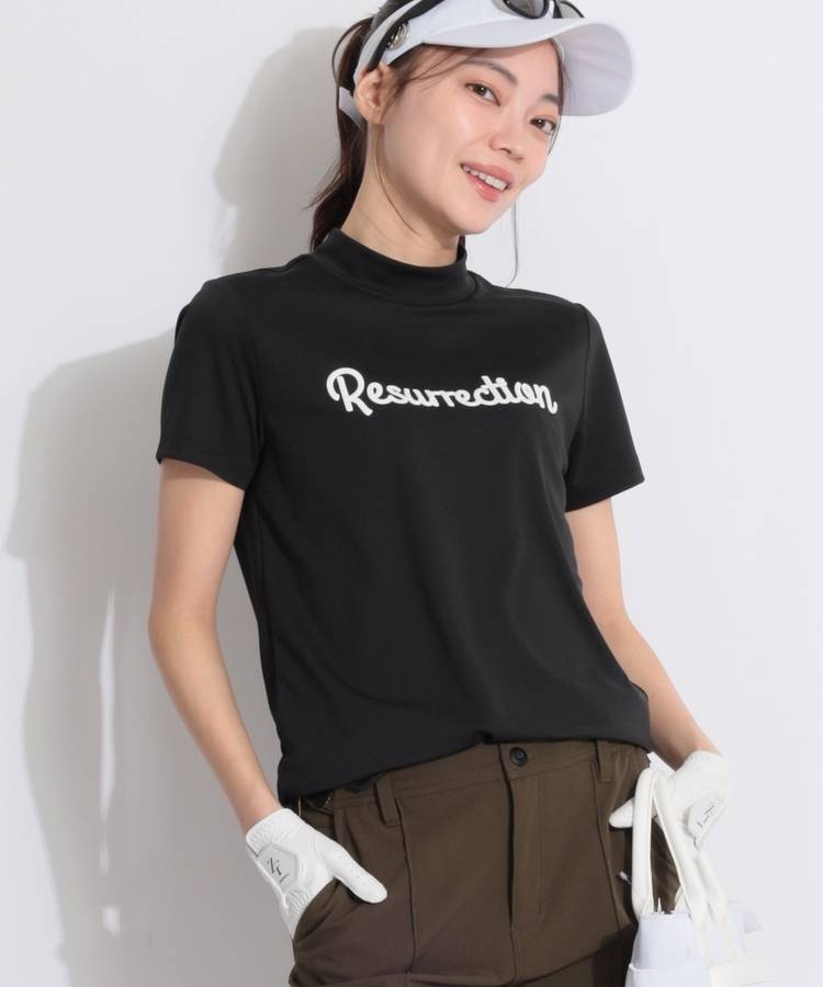 RR シリコンロゴモックネック半袖カットソー