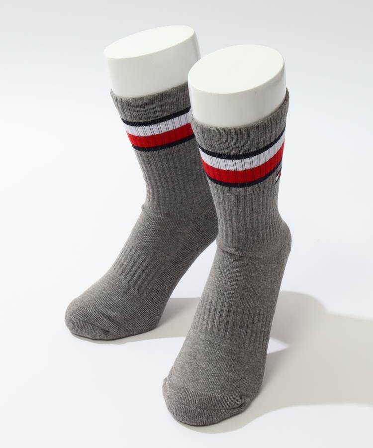 TH 【抗菌防臭】トリコロールラインミドルソックス