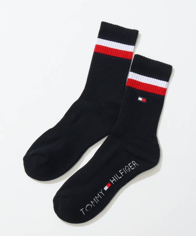 TH 【抗菌防臭】トリコロールラインミドルソックス