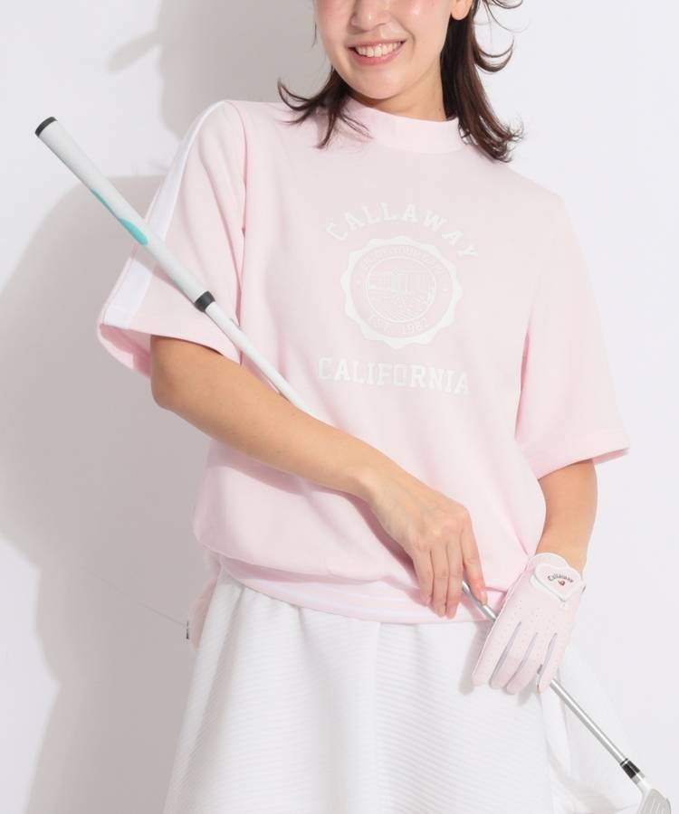 CA グラフィック裏毛スウェット半袖プルオーバー