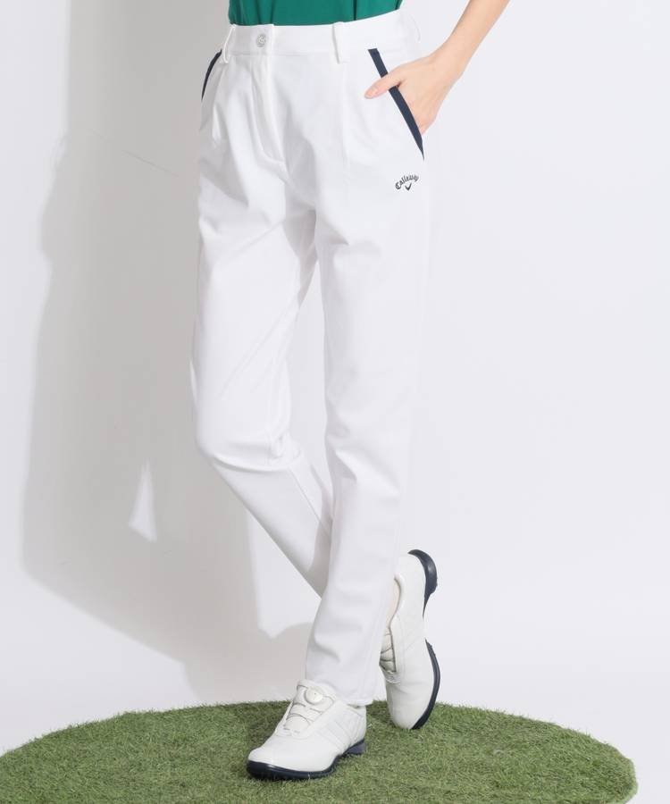 CA 【8WAYストレッチ】ウエストロゴタックテーパードパンツ