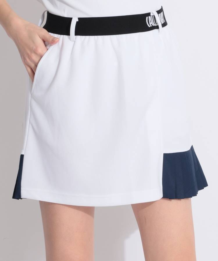 CA プリーツ切替ジャージスカート