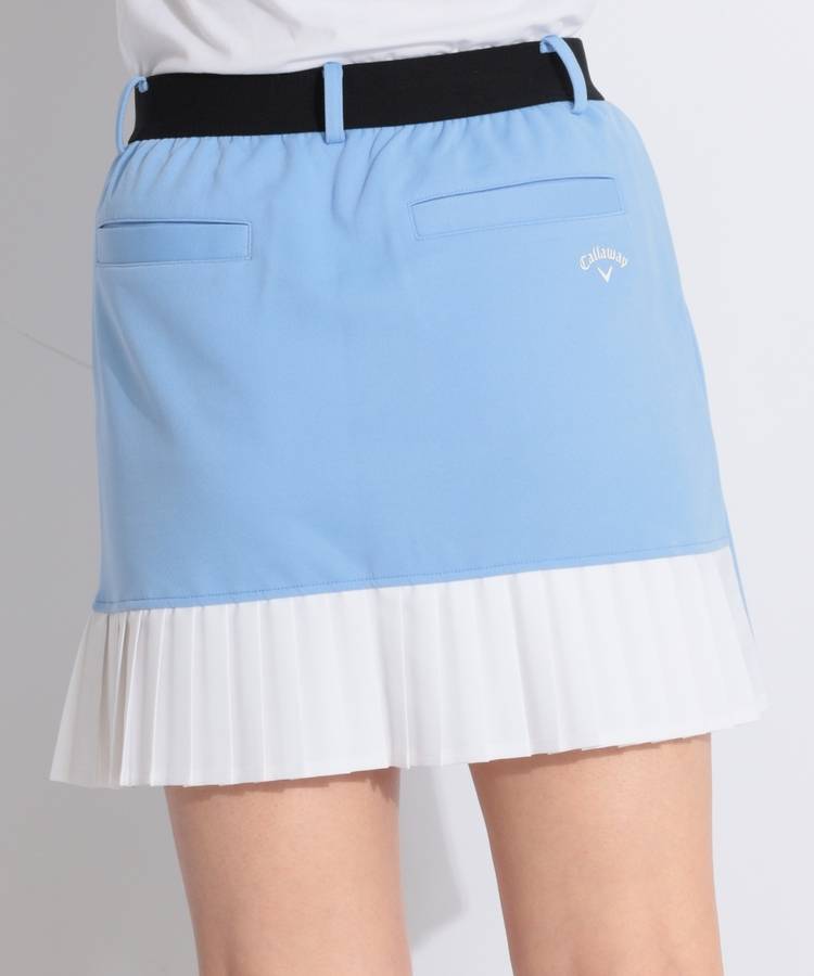 CA プリーツ切替ジャージスカート