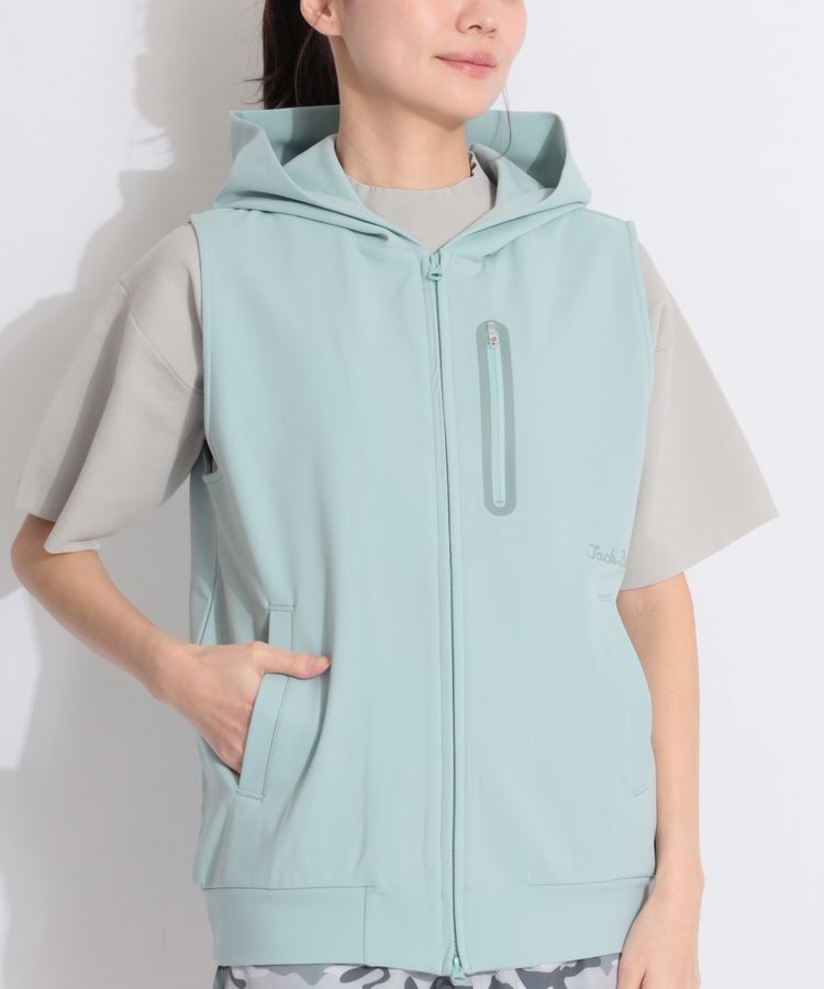 【ストレッチUV】ダンボールジップフーディベスト