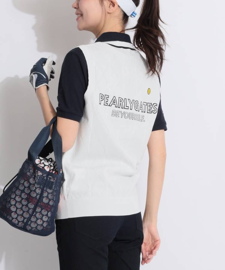 PG ロゴジャガードVネックニットベスト