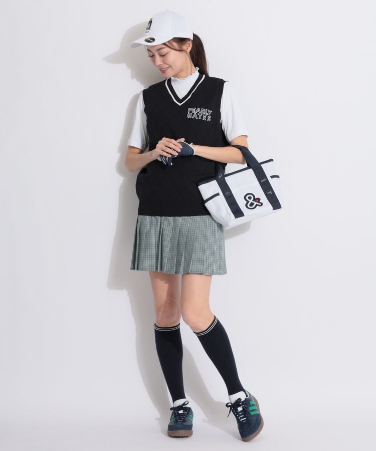 ロゴジャガードVネックニットベスト