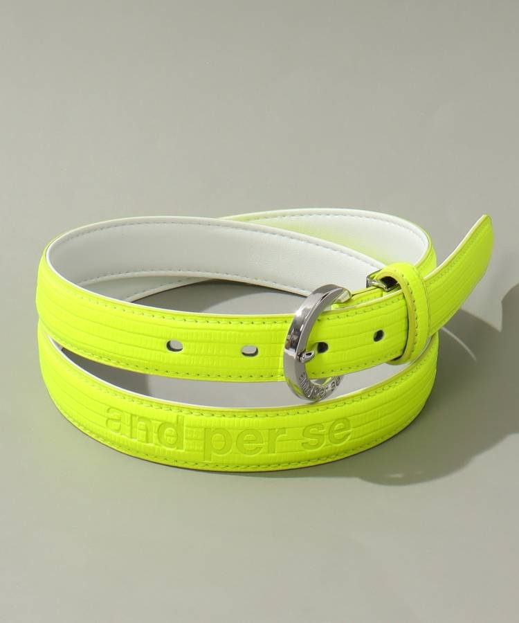 AP エンボスロゴ合皮細ベルト