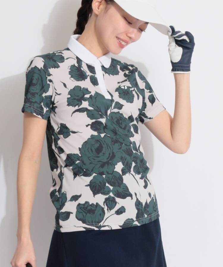 TG 【UV吸汗速乾】リバティプリント半袖ポロシャツ