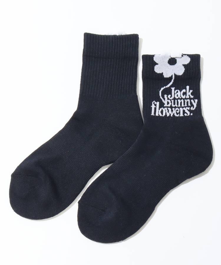 JB ジャガードフラワーミドルソックス