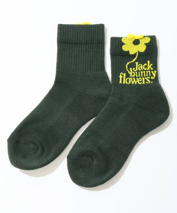 JB ジャガードフラワーミドルソックス