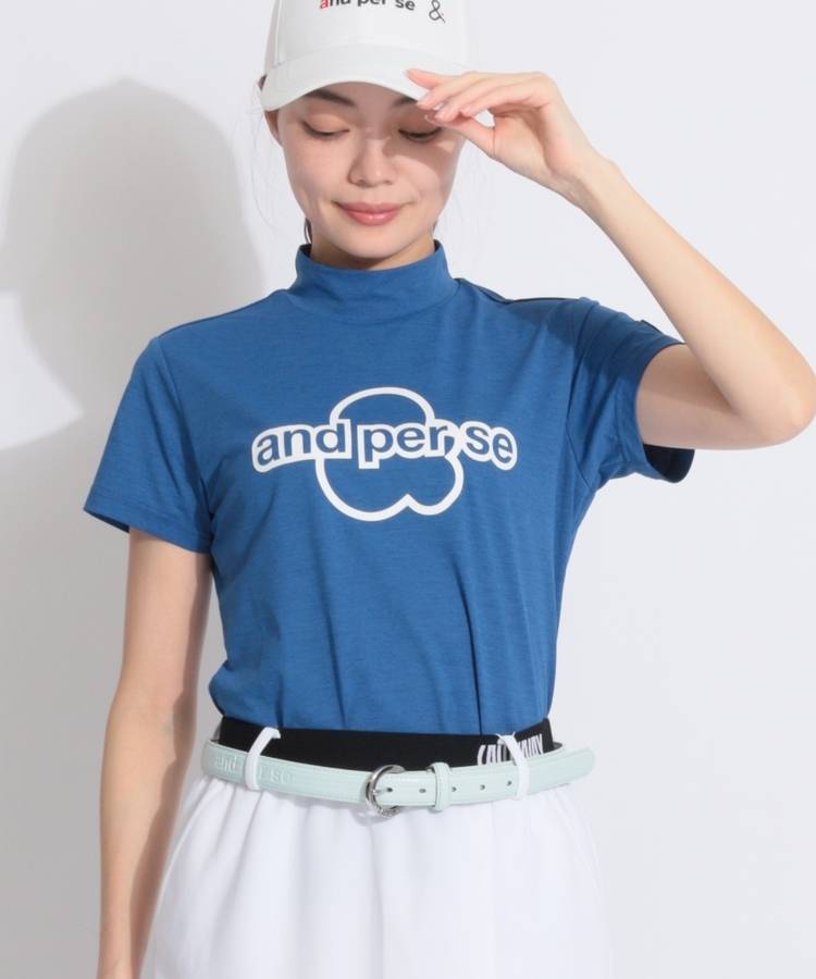 AP 【吸汗速乾】モックネック半袖カットソー