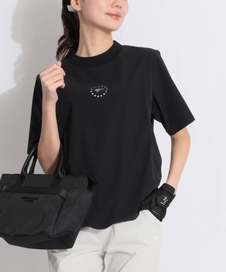 BE 【接触冷感UV】ロゴプリント半袖カットソー