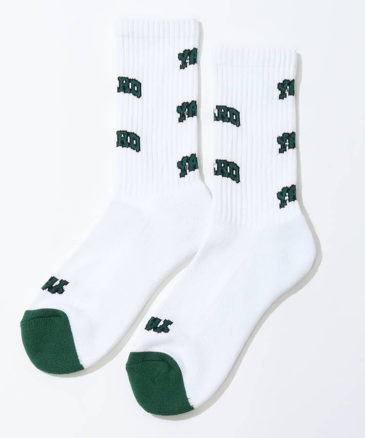 BE YARDジャガードロゴミドルソックス