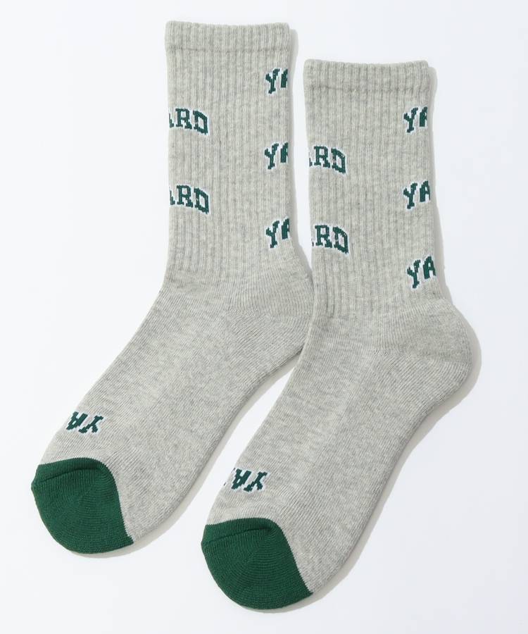 BE YARDジャガードロゴミドルソックス