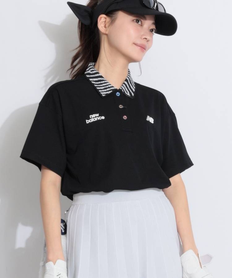 NB 【冷感速乾】衿デザインリラクシー半袖ポロシャツ