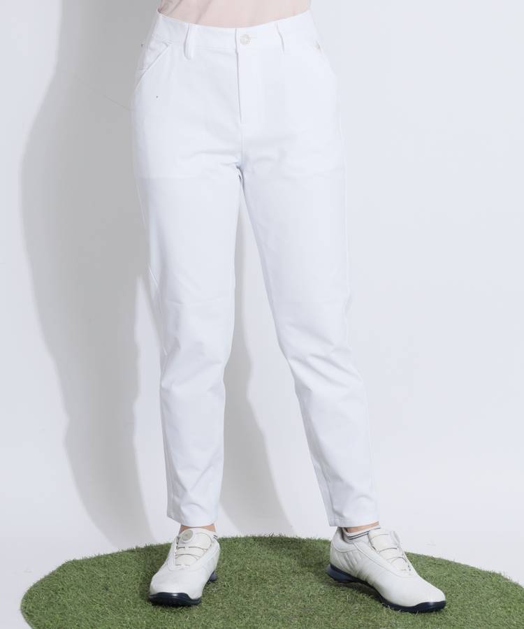 LQ 【防汚UV】シンプル9分丈テーパードパンツ